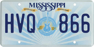 MS license plate HVQ866