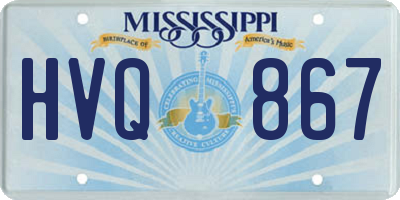 MS license plate HVQ867