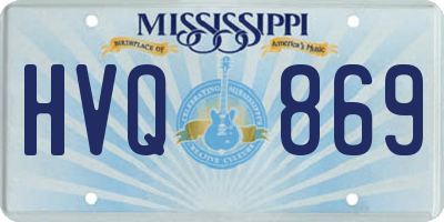 MS license plate HVQ869