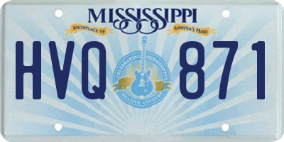 MS license plate HVQ871