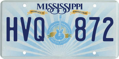 MS license plate HVQ872