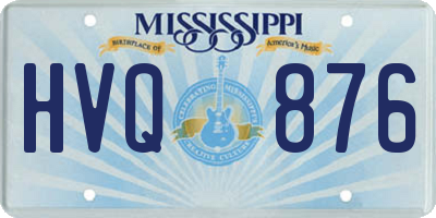 MS license plate HVQ876