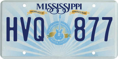 MS license plate HVQ877
