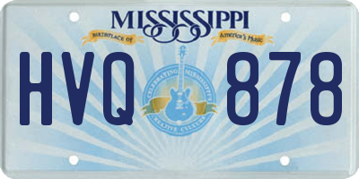 MS license plate HVQ878
