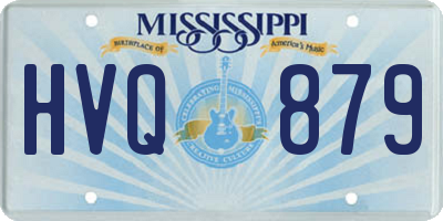 MS license plate HVQ879
