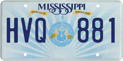 MS license plate HVQ881
