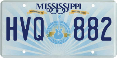 MS license plate HVQ882