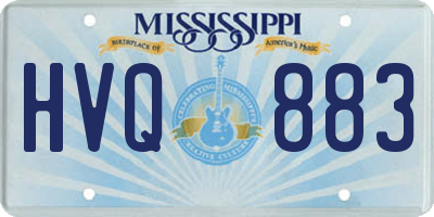 MS license plate HVQ883