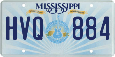MS license plate HVQ884