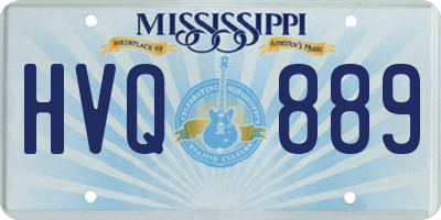 MS license plate HVQ889