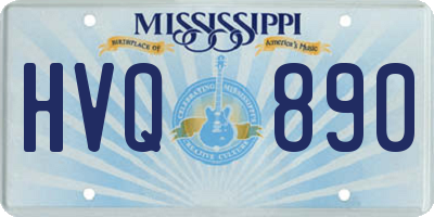 MS license plate HVQ890