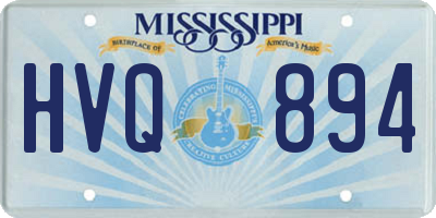 MS license plate HVQ894