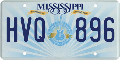 MS license plate HVQ896