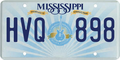 MS license plate HVQ898