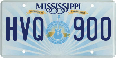 MS license plate HVQ900