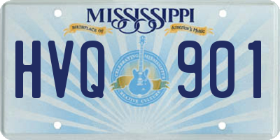 MS license plate HVQ901