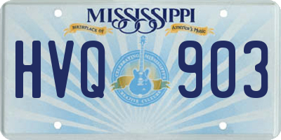 MS license plate HVQ903