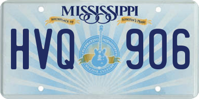 MS license plate HVQ906