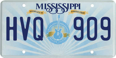 MS license plate HVQ909