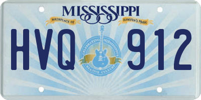MS license plate HVQ912