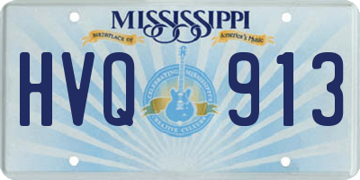 MS license plate HVQ913