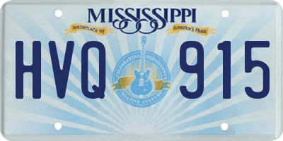 MS license plate HVQ915