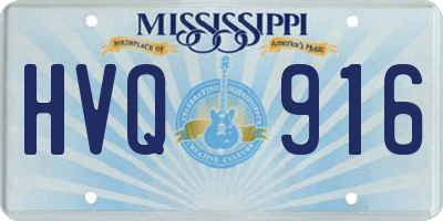 MS license plate HVQ916