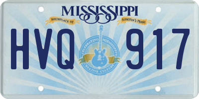 MS license plate HVQ917