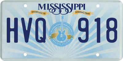 MS license plate HVQ918
