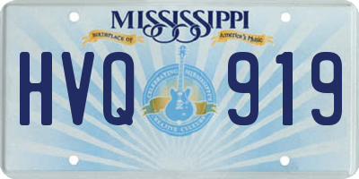 MS license plate HVQ919