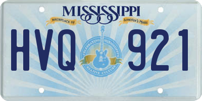 MS license plate HVQ921