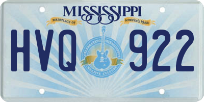 MS license plate HVQ922