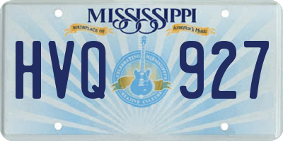 MS license plate HVQ927