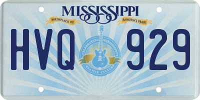 MS license plate HVQ929