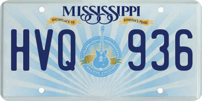 MS license plate HVQ936