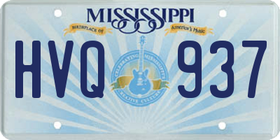 MS license plate HVQ937