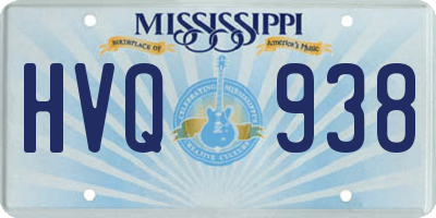 MS license plate HVQ938