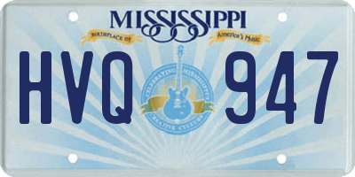 MS license plate HVQ947