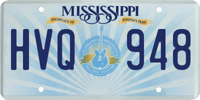 MS license plate HVQ948