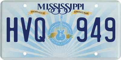 MS license plate HVQ949