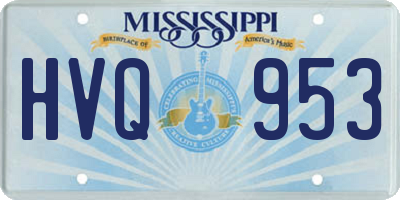 MS license plate HVQ953