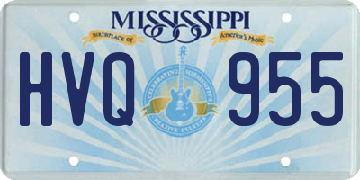 MS license plate HVQ955
