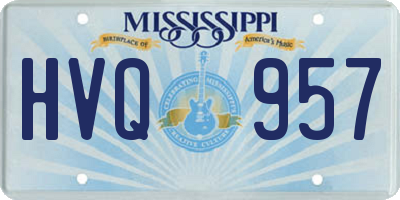 MS license plate HVQ957