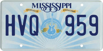 MS license plate HVQ959