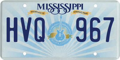 MS license plate HVQ967