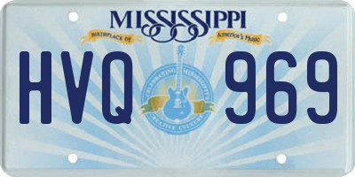 MS license plate HVQ969