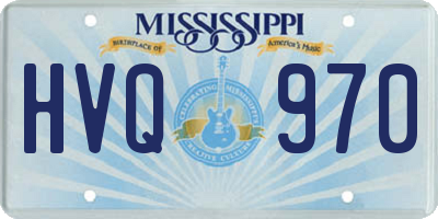 MS license plate HVQ970