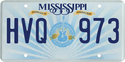 MS license plate HVQ973