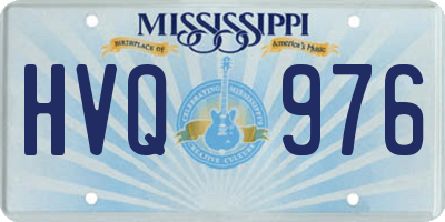 MS license plate HVQ976