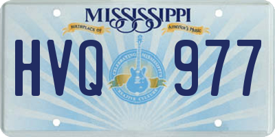 MS license plate HVQ977